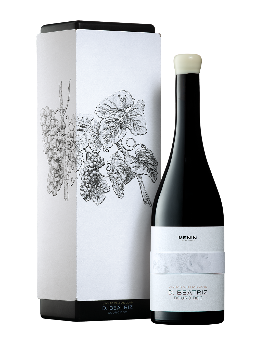 garrafa e caixa do vinho dona beatriz