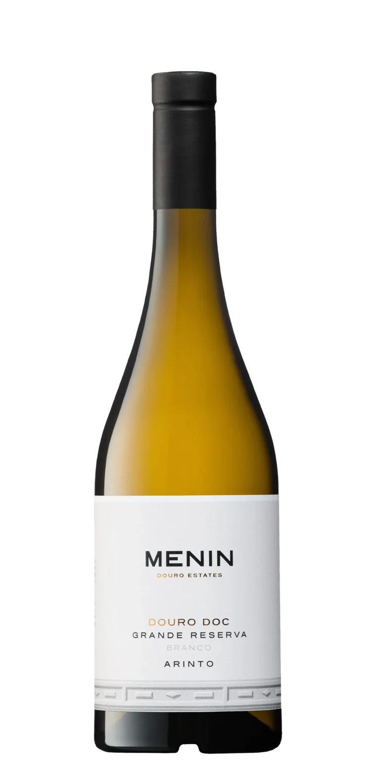 Foto de produto, sem fundo, do vinho Menin Grande Reserva Branco