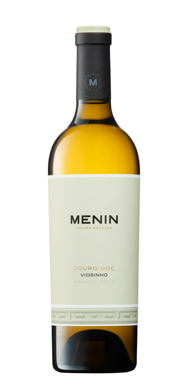 Foto de produto, sem fundo, do vinho Menin Viosinho